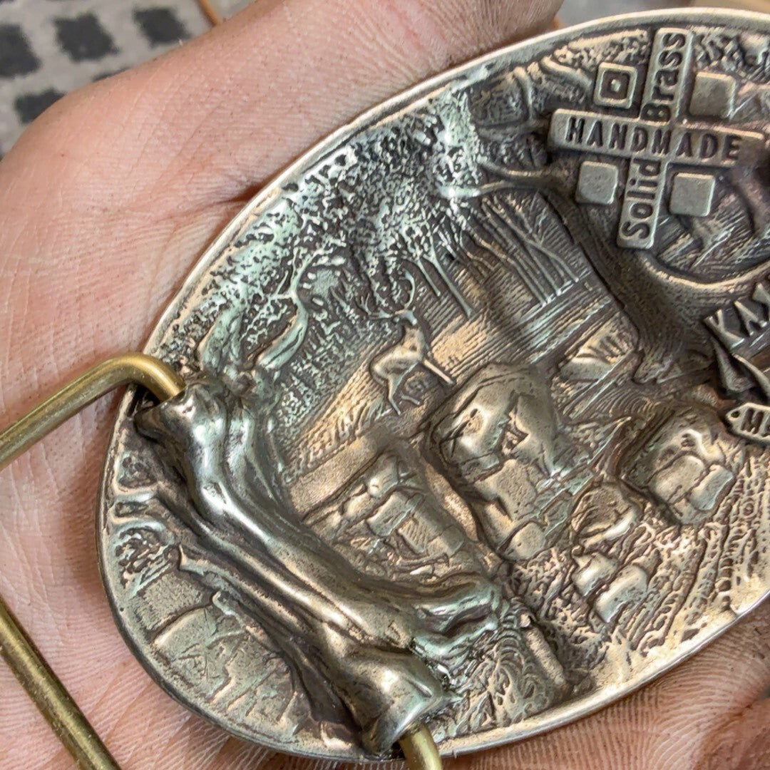 Pure copper Western-Cuba buckle