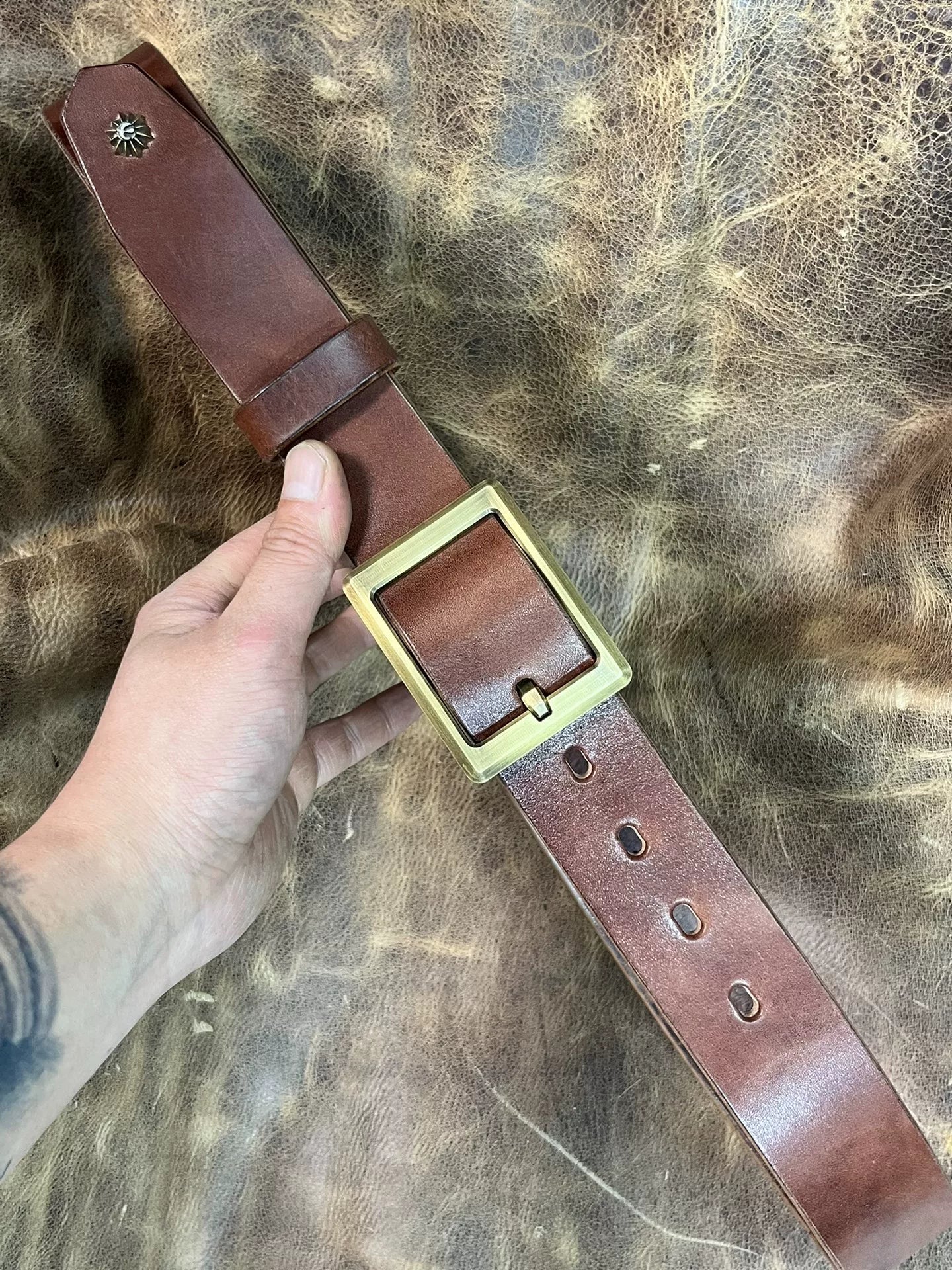 Zhaonan fat brown color with genuine West Wind buckle