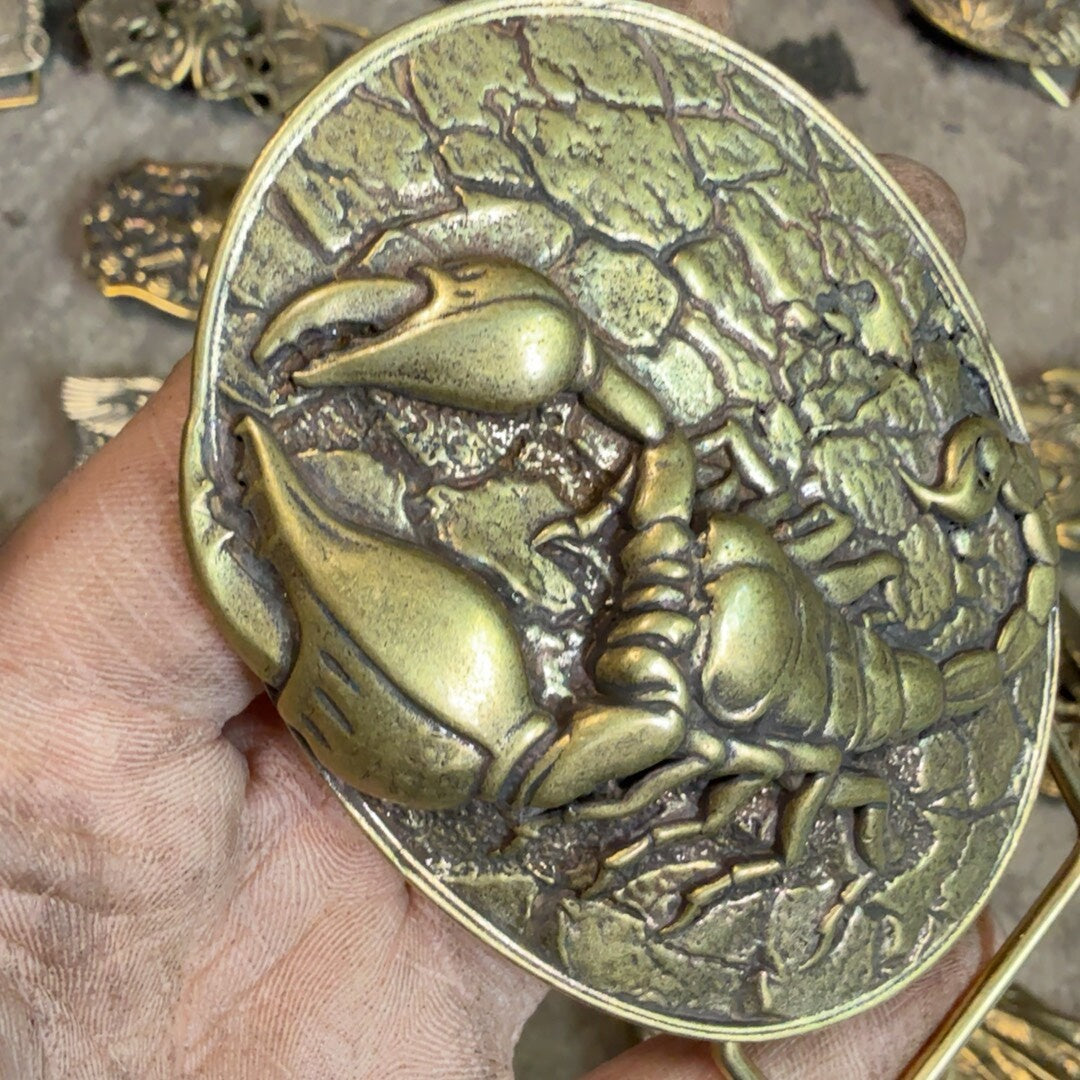 Pure copper Western-Cuba buckle