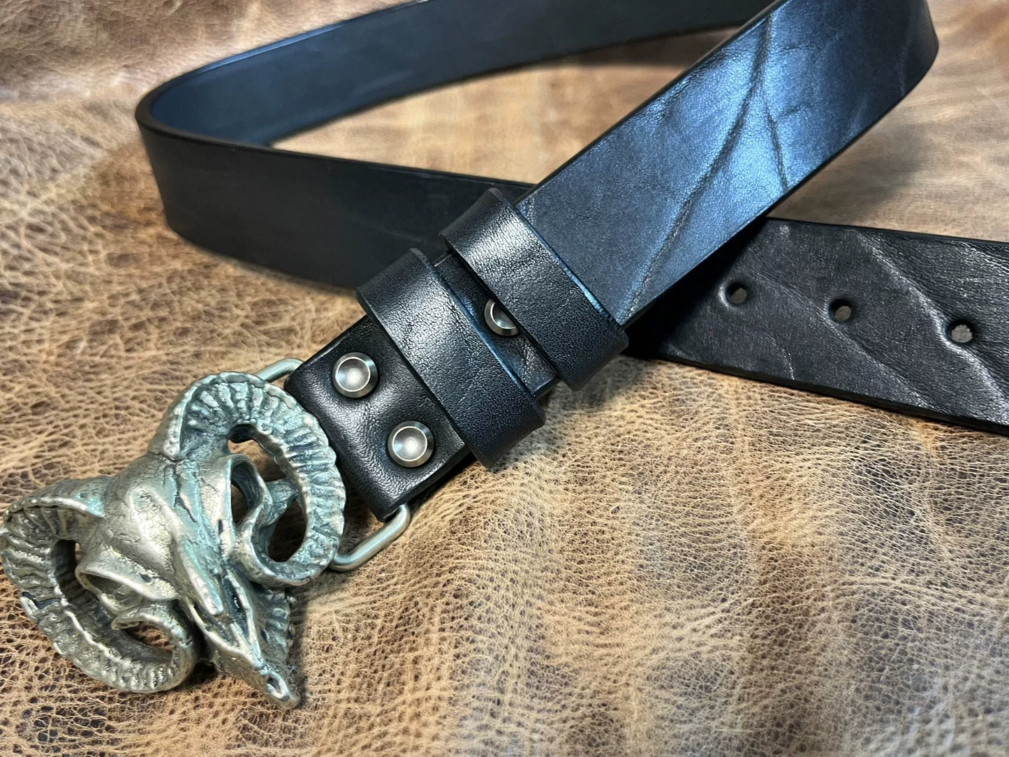 Black imported North American bison leather genuine first-layer cow…