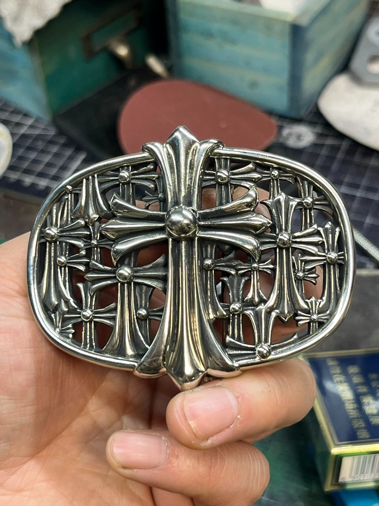 Chrome-Heart Tomb Buckle — Real Item, Clear Engraving