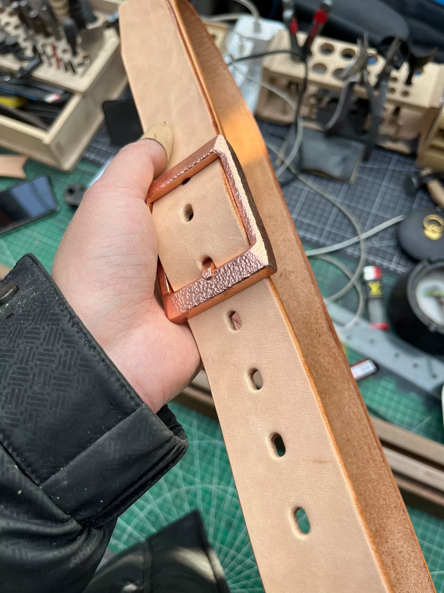 Meian leather handmade belt