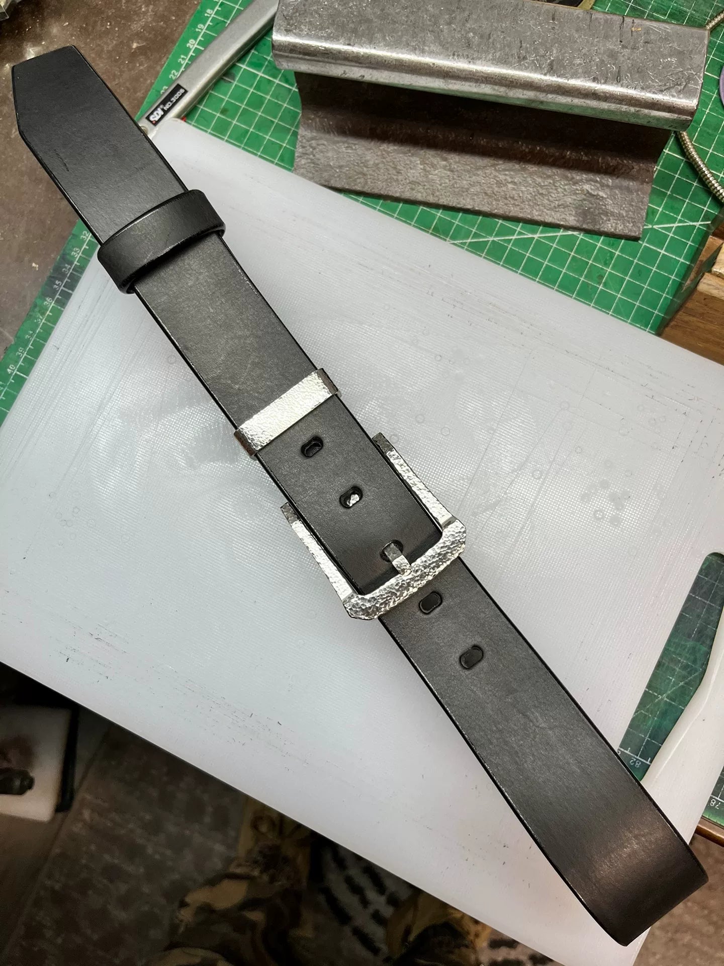 4.5mm formal business pin buckle business handmade belt