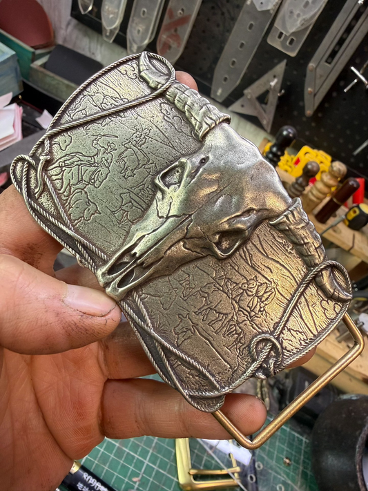 Pure copper Western-Cuba buckle