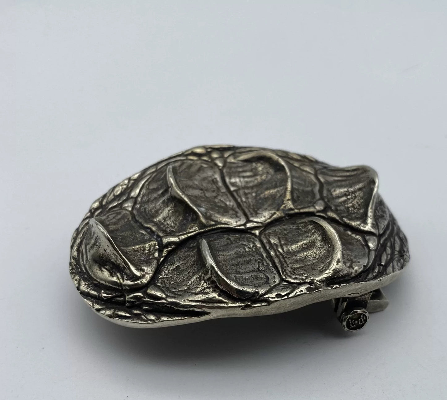 Pure copper crocodile skull belt buckle