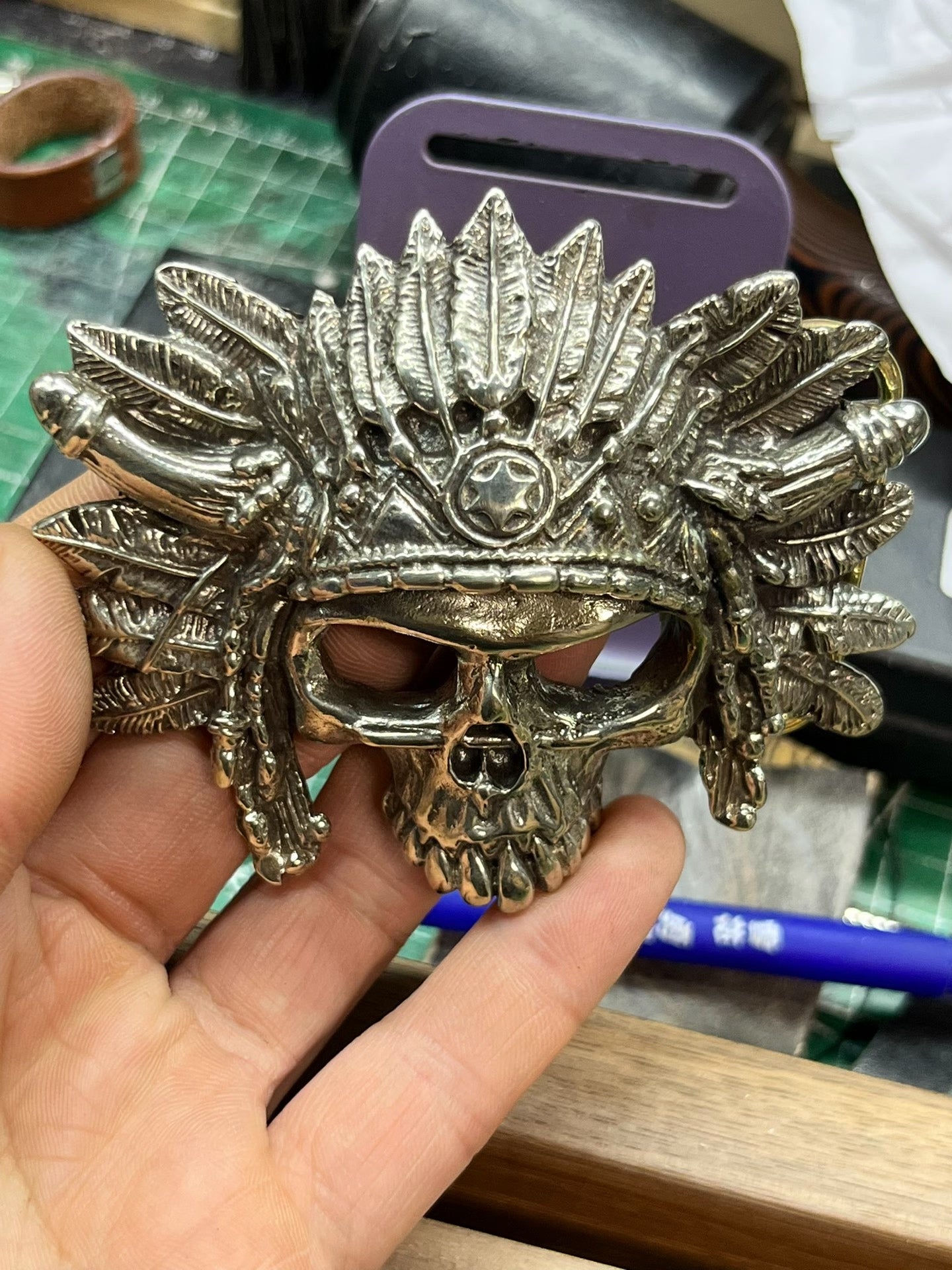 Handmade custom belt buckle