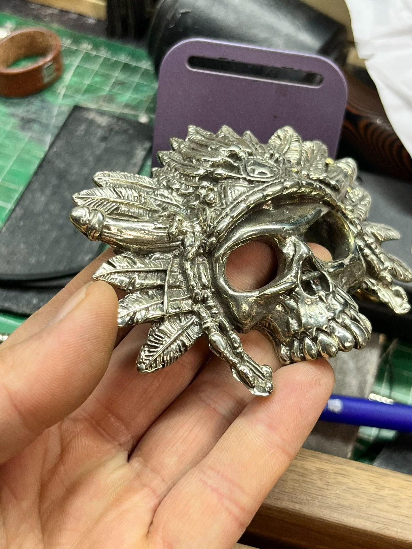 Handmade custom belt buckle