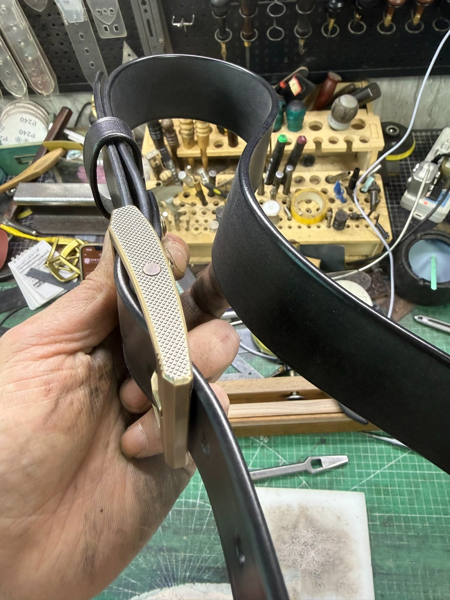 TWS Black Thomas Bridle Leather Belt — 4.0cm Custom