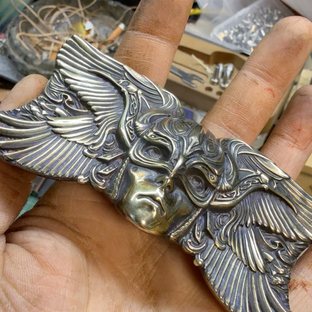 Pure copper Western buckle plate buckle