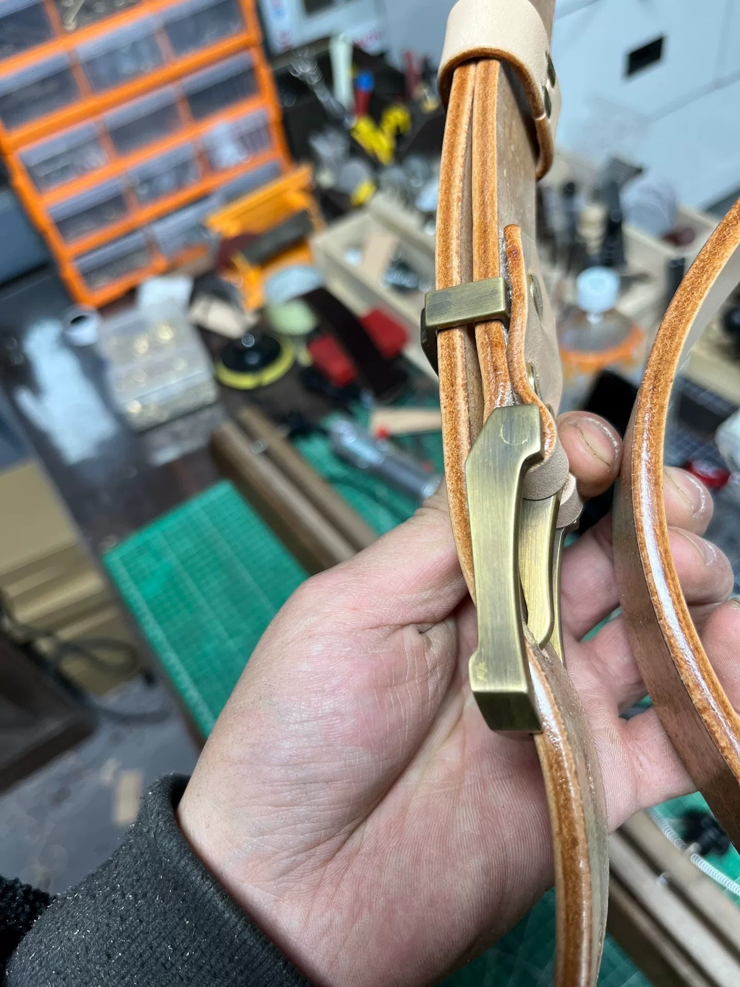 Meian leather handmade belt