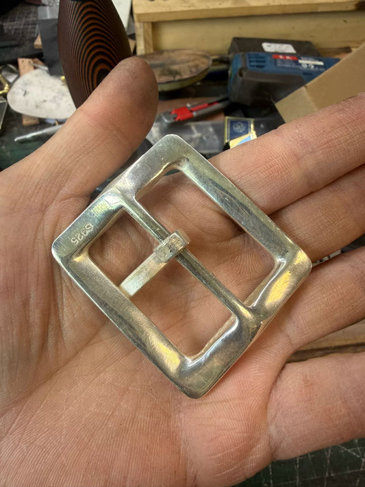 S925 Silver Buckle — Square Design