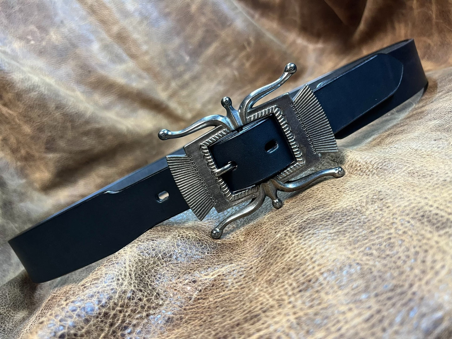 925 silver rrl eight-claw buckle original American western retro be…