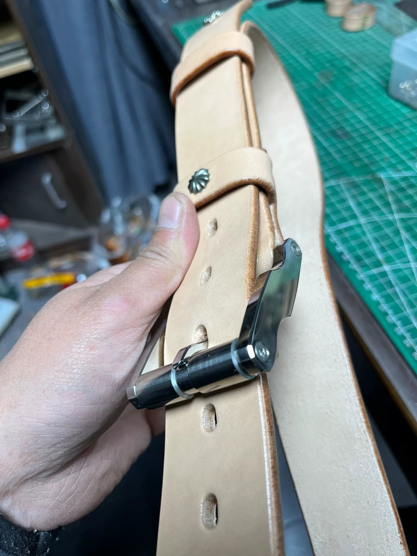 5mm Extra-Thick Imported American Saddle Leather Handmade Belt
