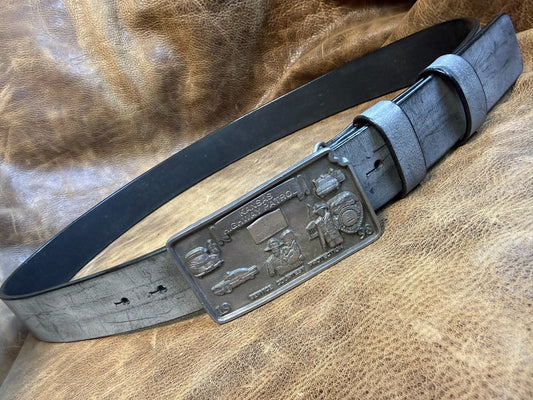 Pre-Owned Tin Plate Buckle with Italian Bridle Leather
