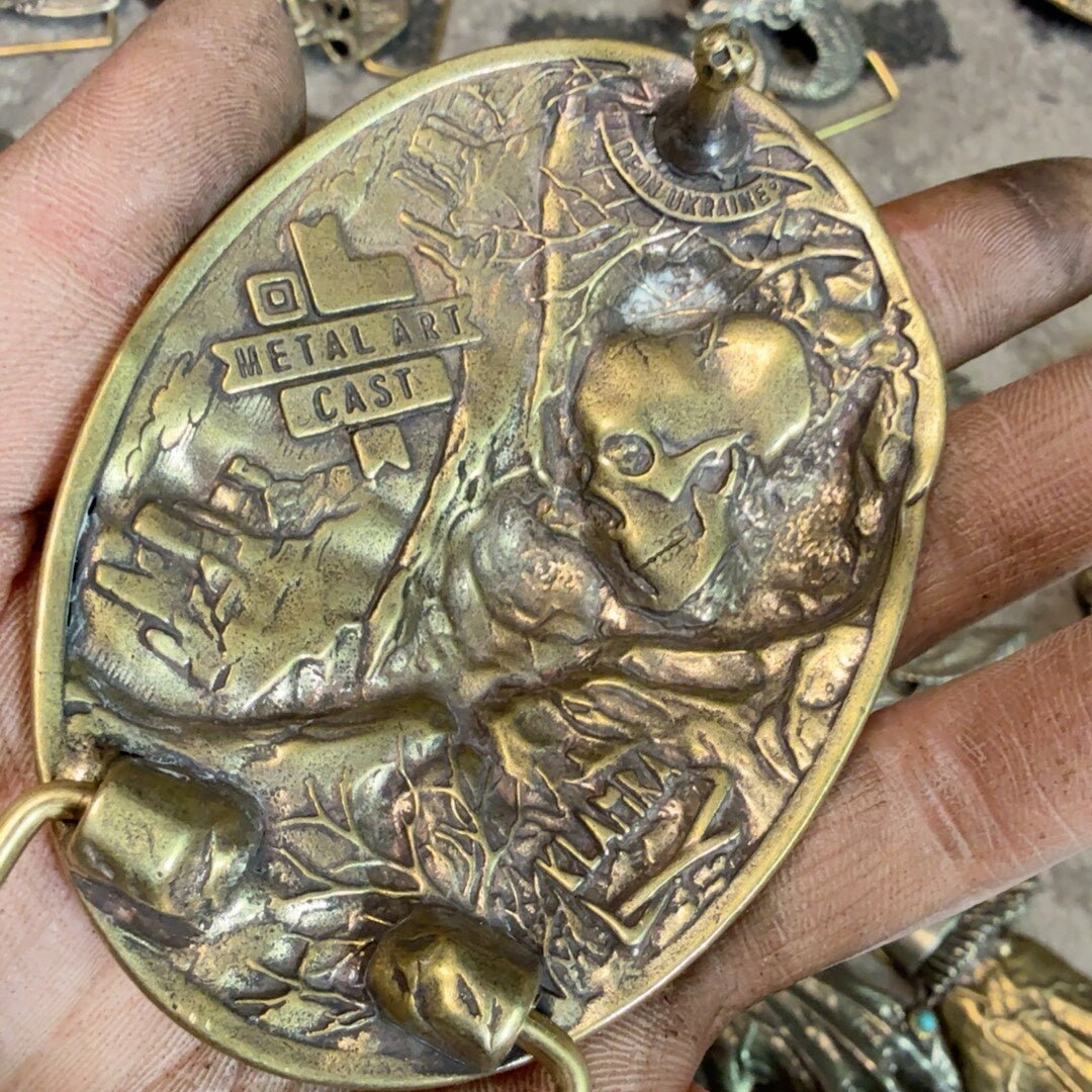 Pure copper Western-Cuba buckle