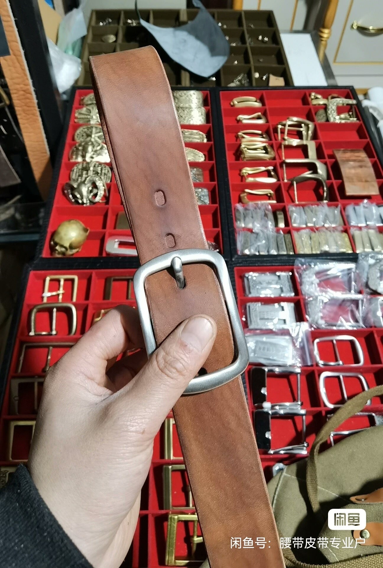 Original vegetable-tanned genuine leather handmade belt imported fr…