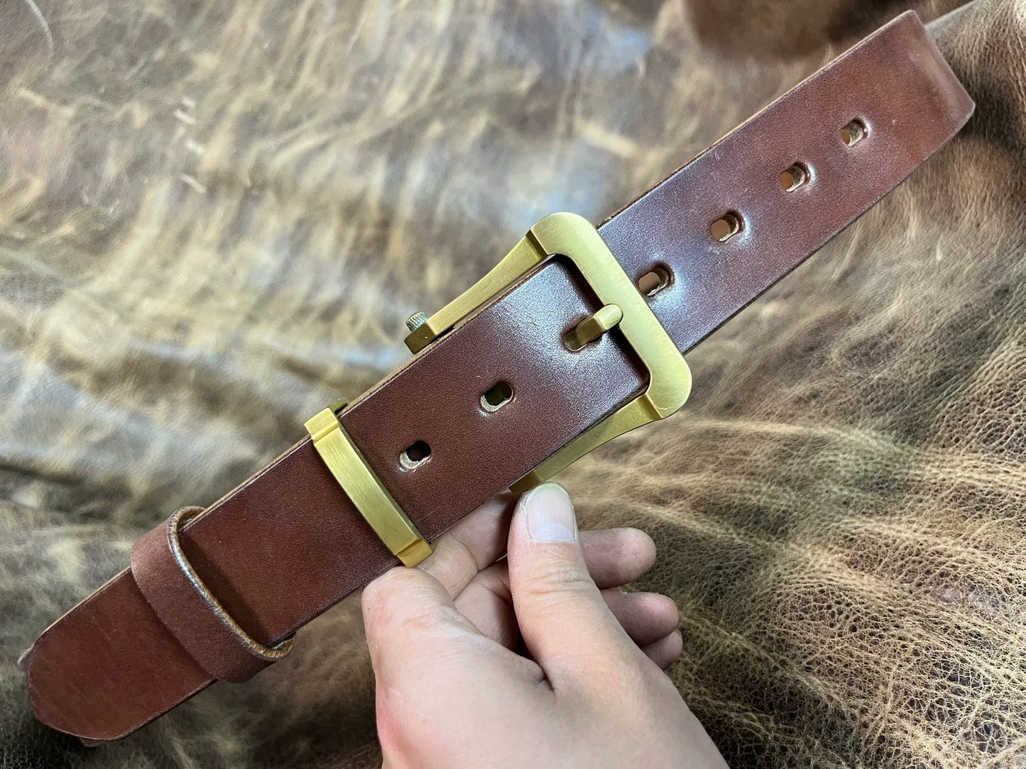 Zhaonan fat brown color with genuine cow buckle