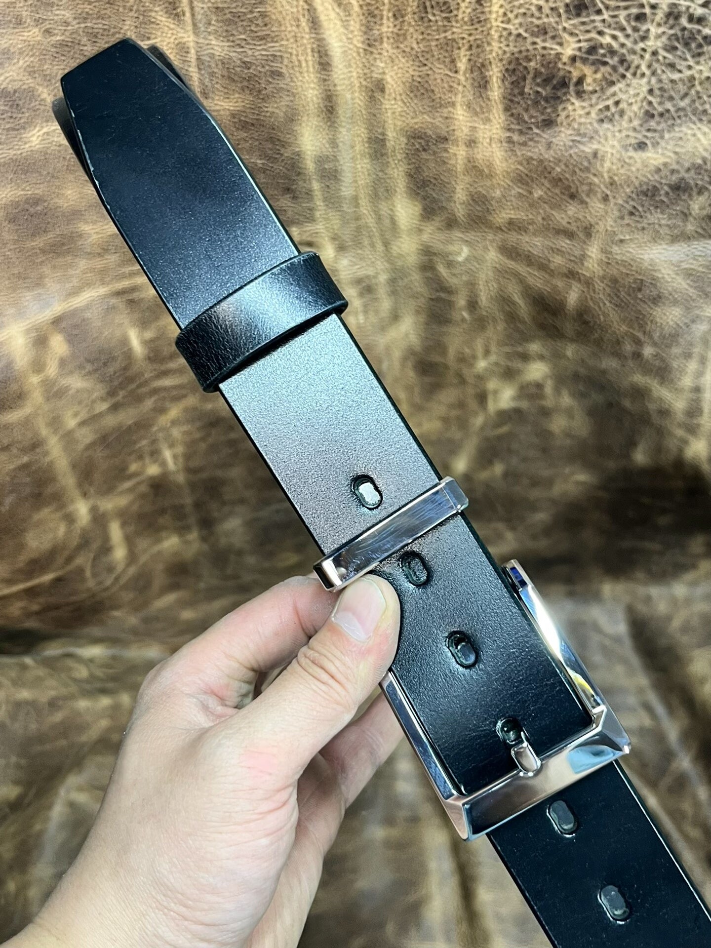 TWS Thomas Bridle Leather Business Dress Belt — Imported from UK