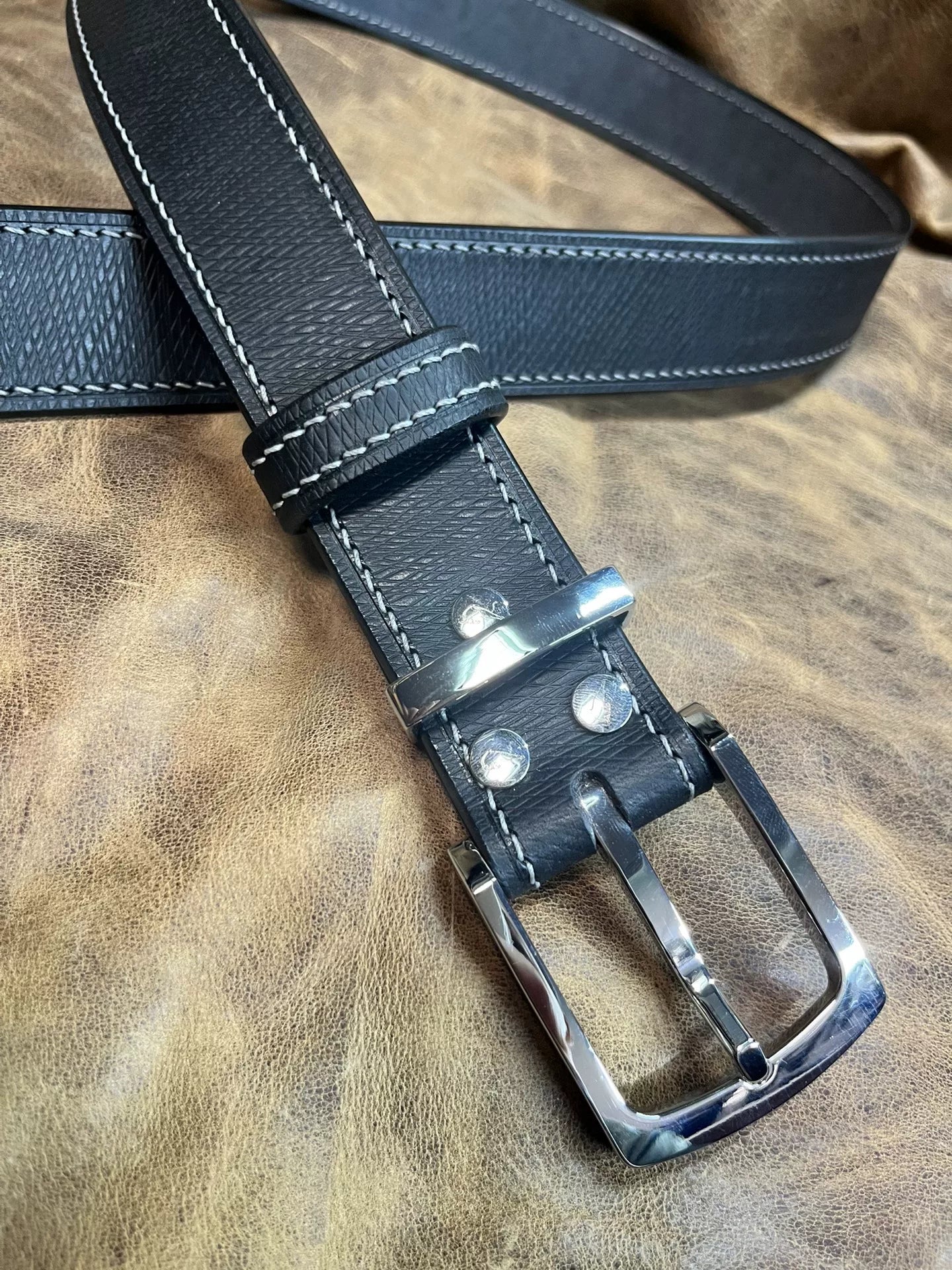 Imported Italian saddle vegetable tanned leather with genuine Gadfl…