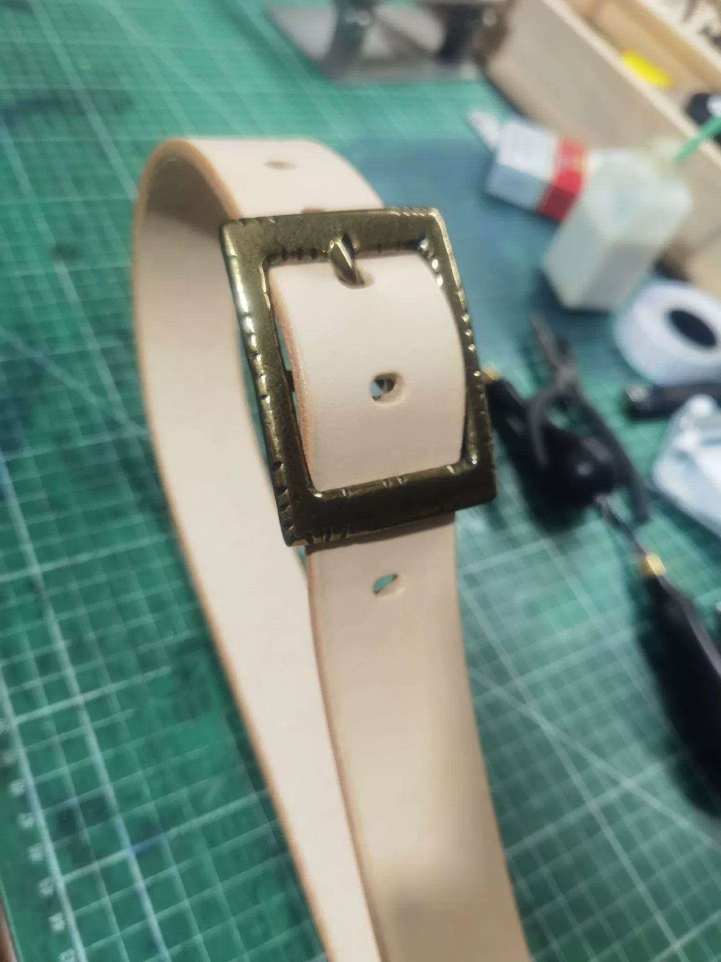 Imported saddle genuine first-layer cow leather handmade belt