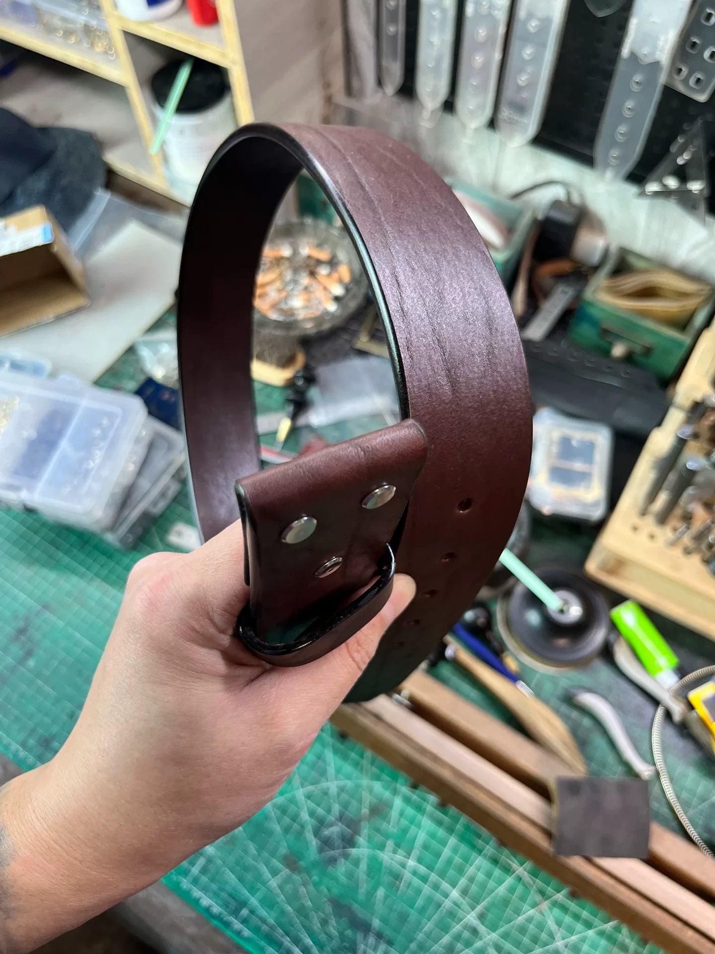 First-layer cowhide handmade belt