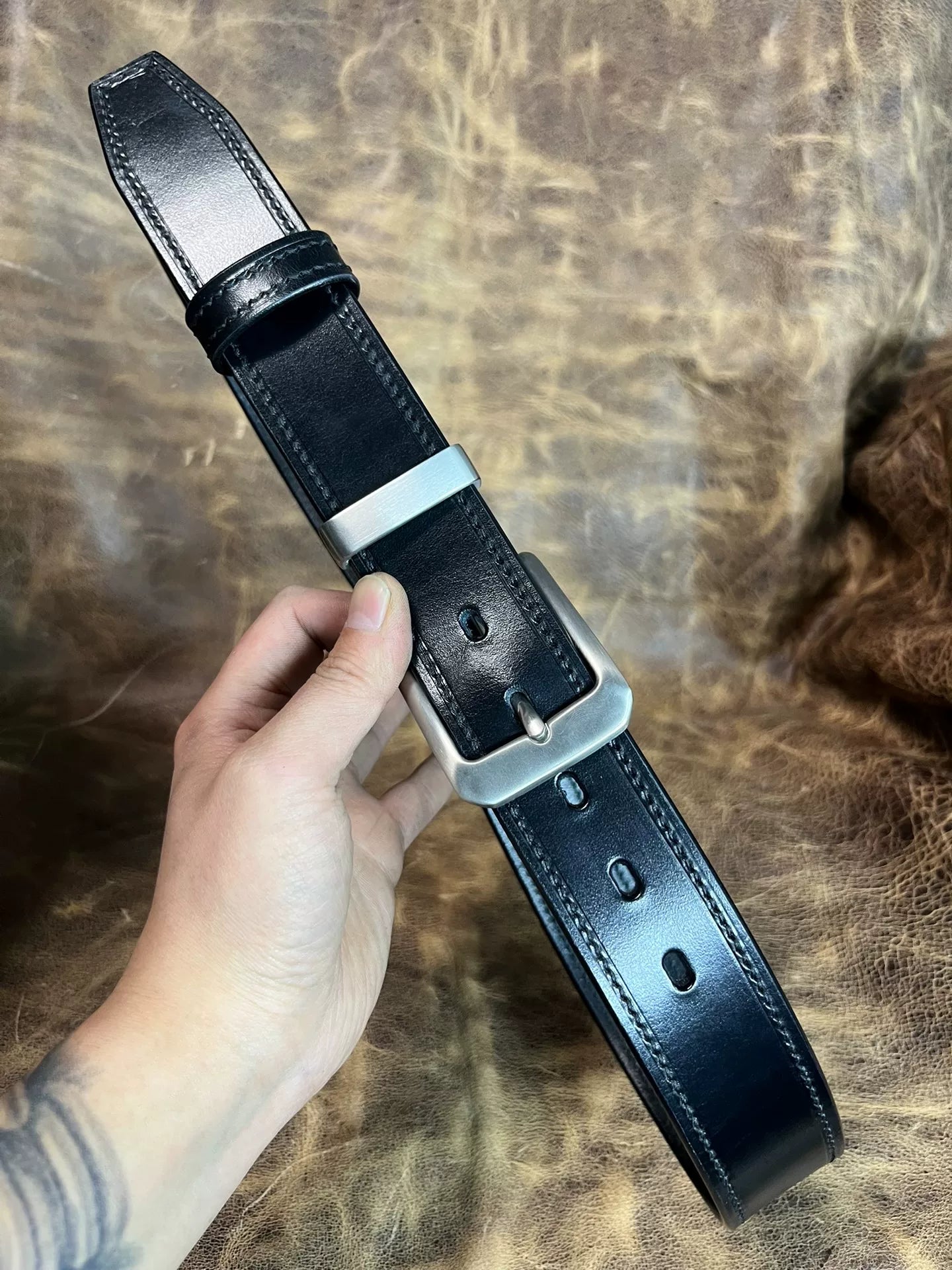 TWS Thomas Bridle Leather Handmade Belt — Imported from UK