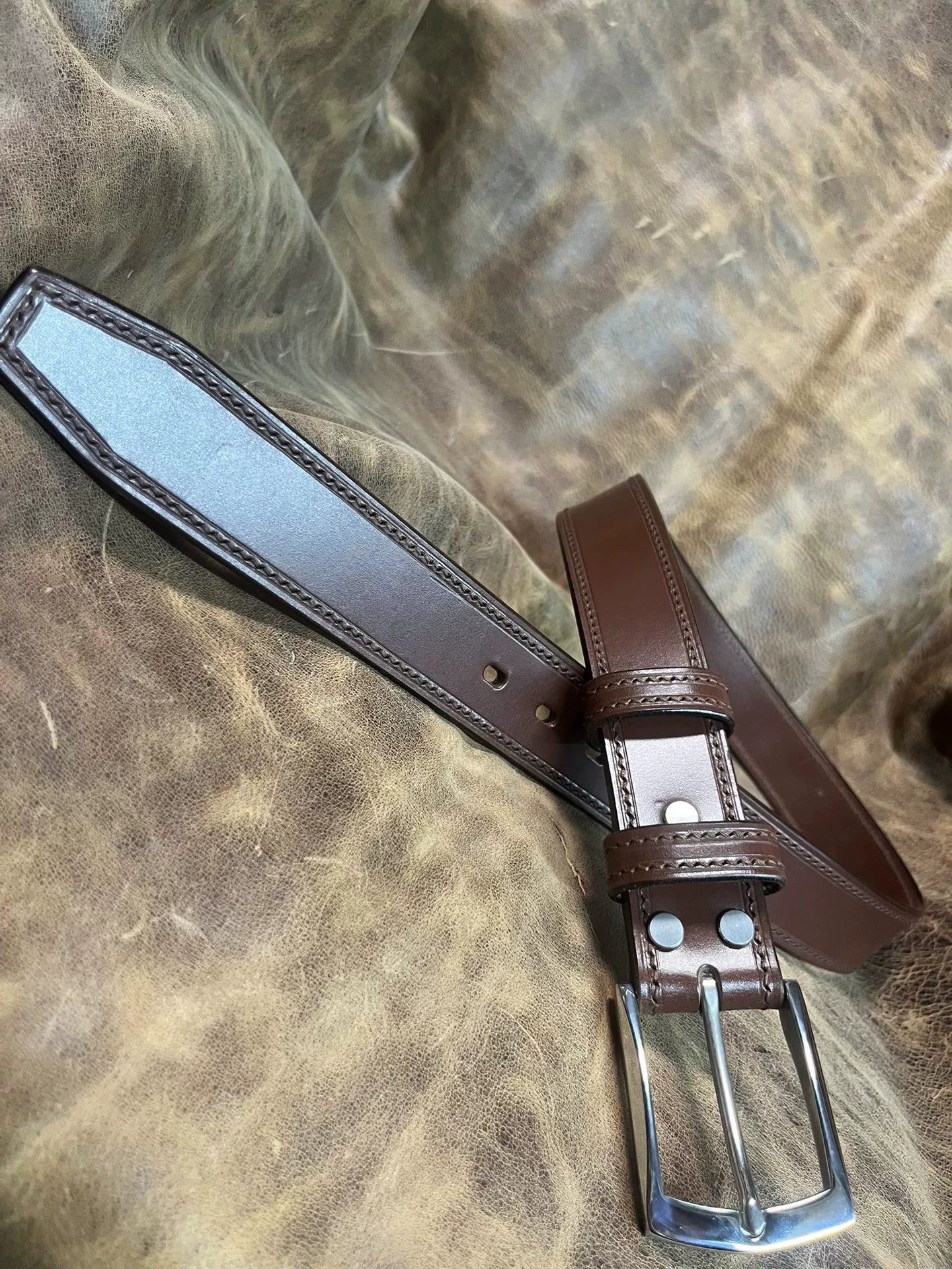 TWS Thomas Bridle Leather Handmade Belt — Imported from UK