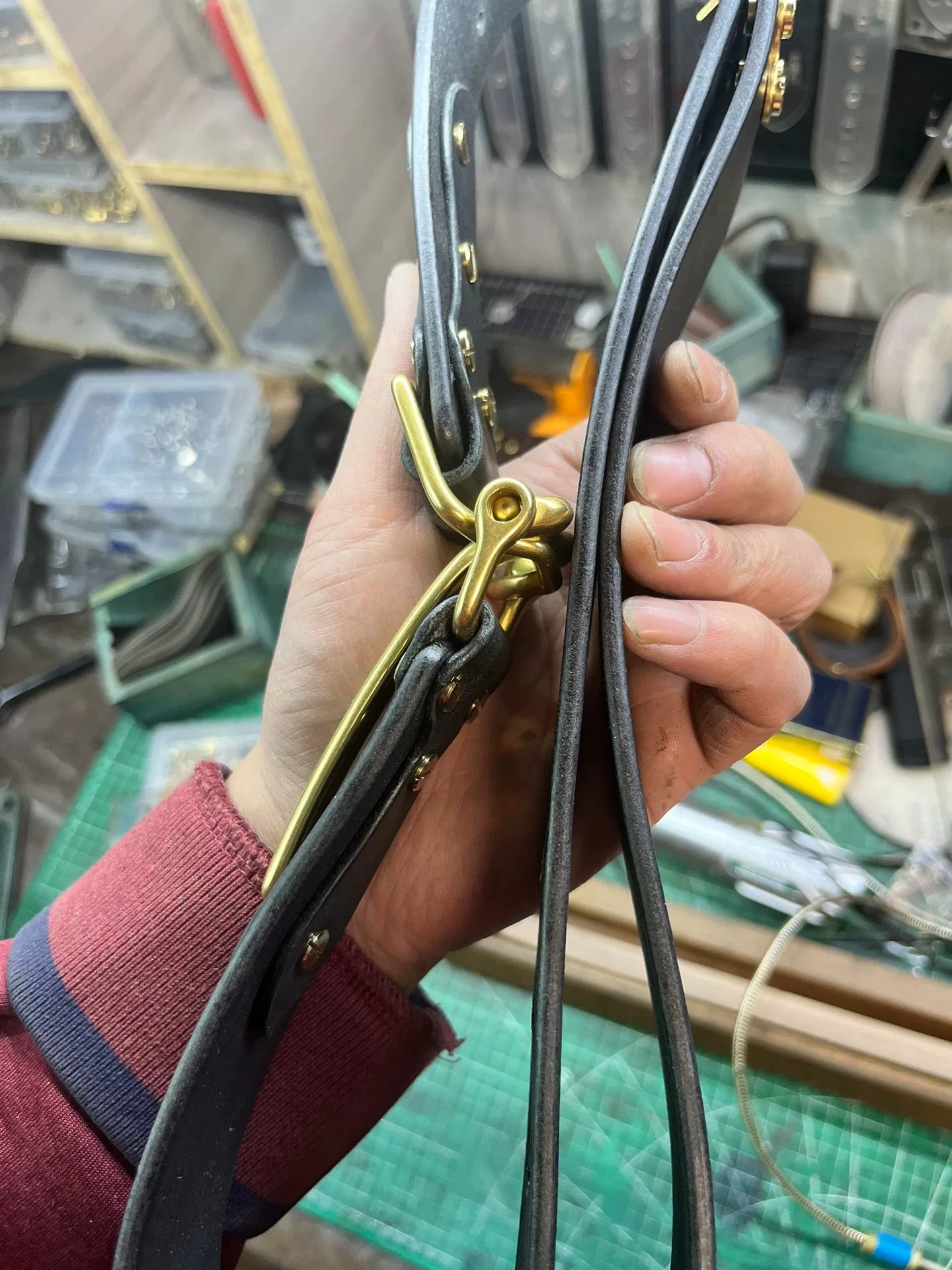 Brand-New Littleton Genuine Leather Cavalry Belt — Quick-Release