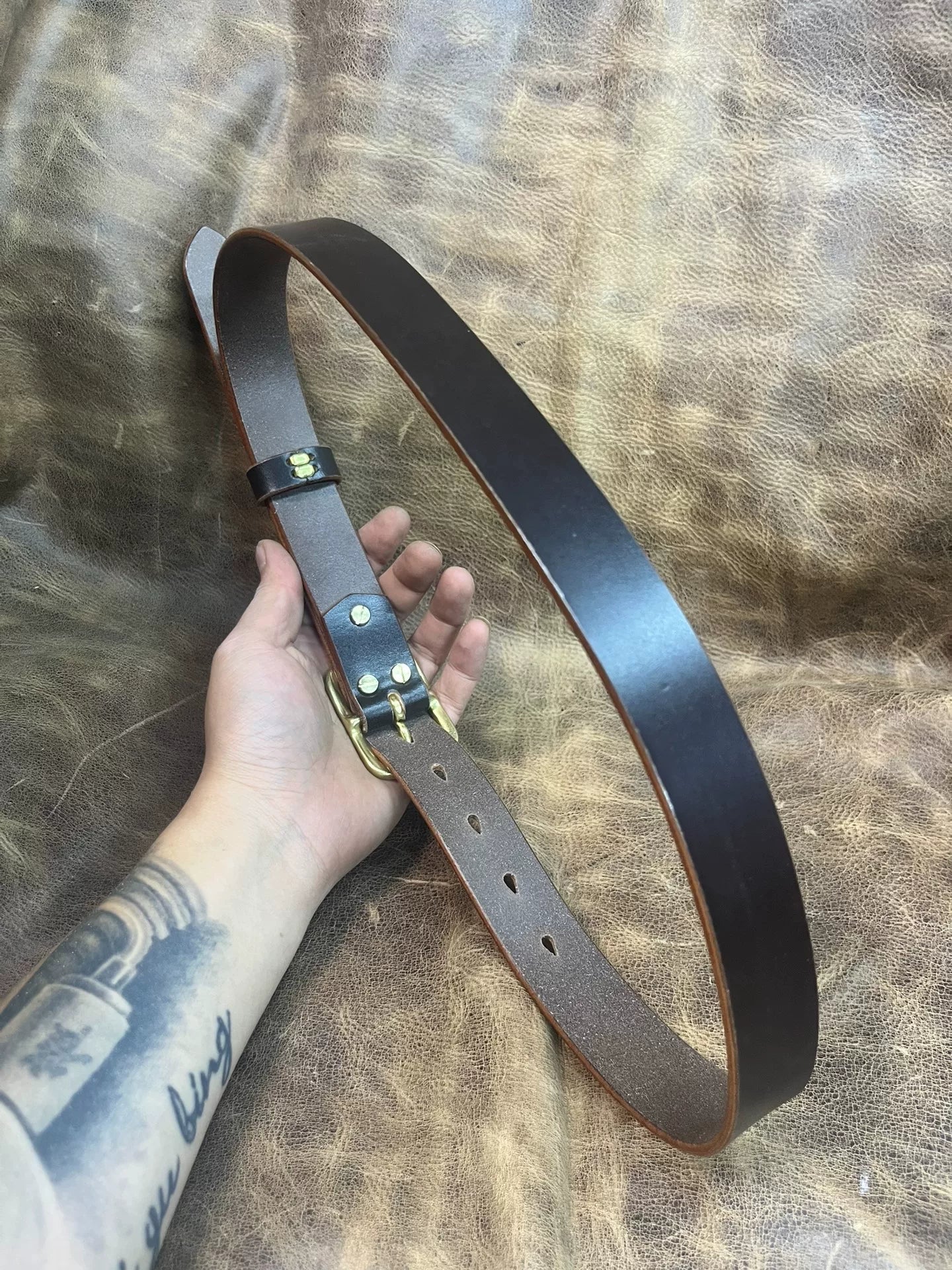 JE Horse Rein handmade belt customized, ladies belt