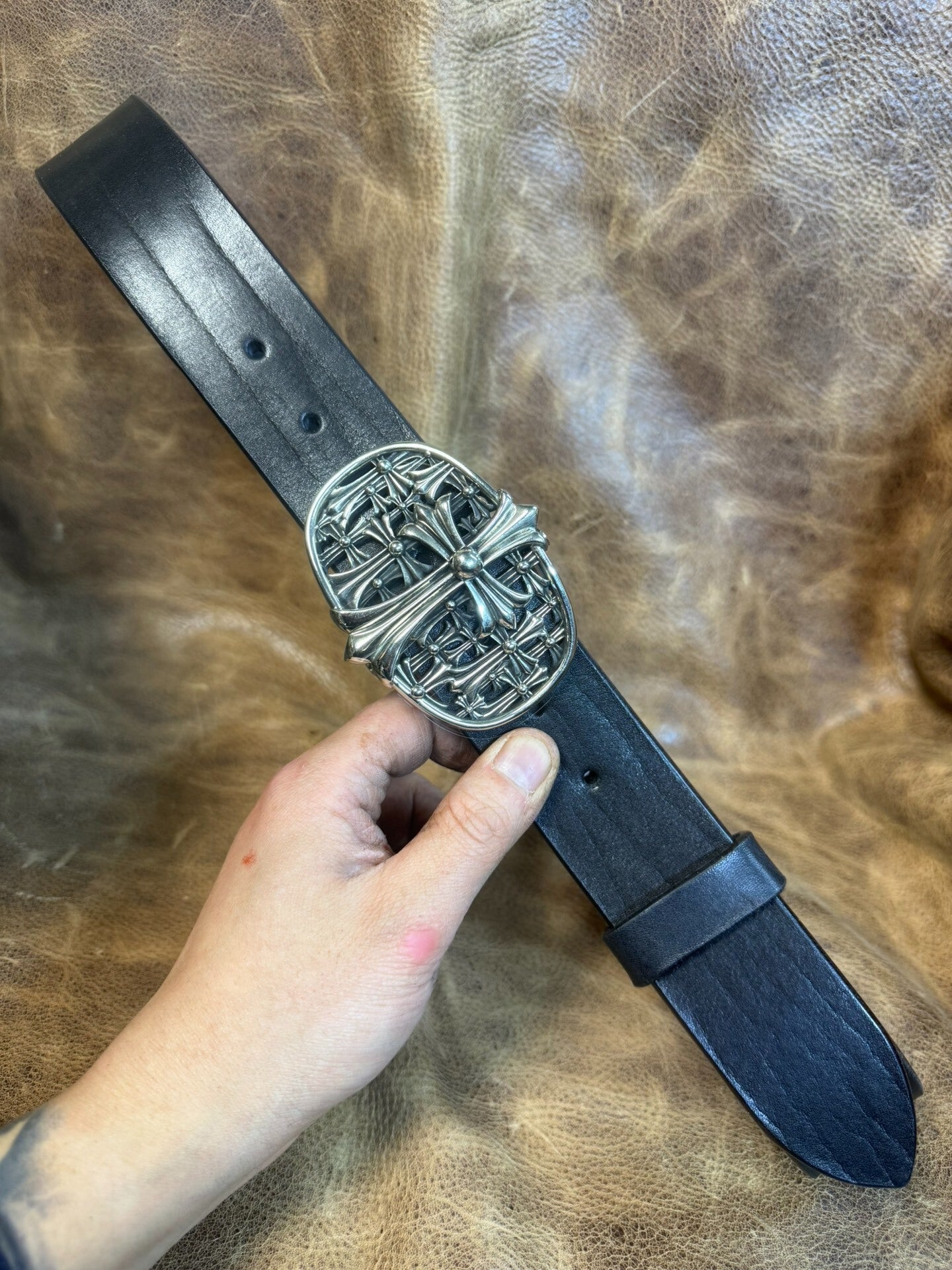 Chrome-Heart Tomb Buckle — Real Item, Clear Engraving