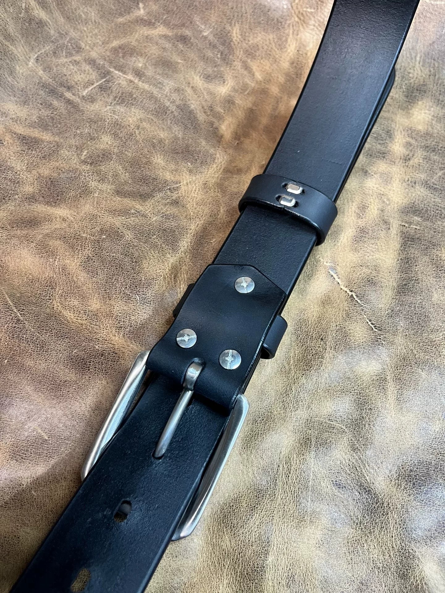 Italian vegetable tanned handmade belt