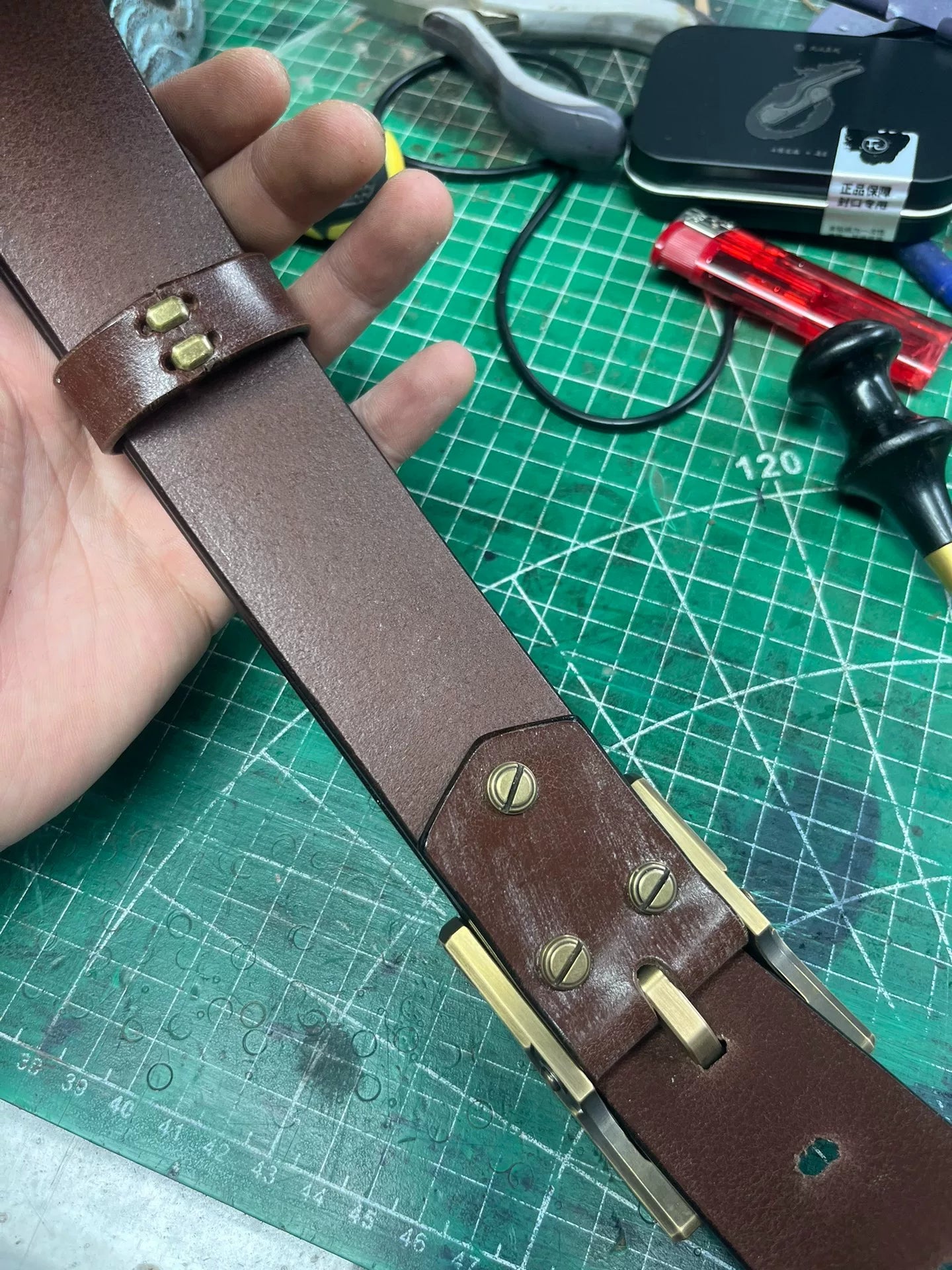 TWS Thomas Bridle Leather Handmade Belt — Imported from UK