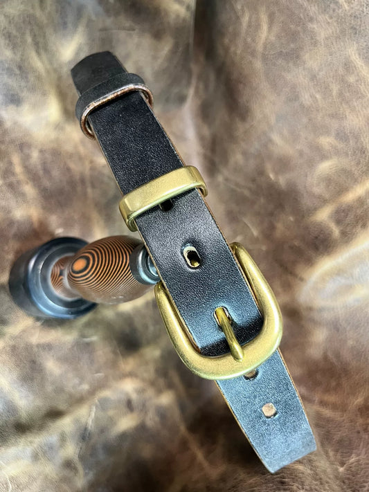 Black JF Horse Rein women's handmade belt