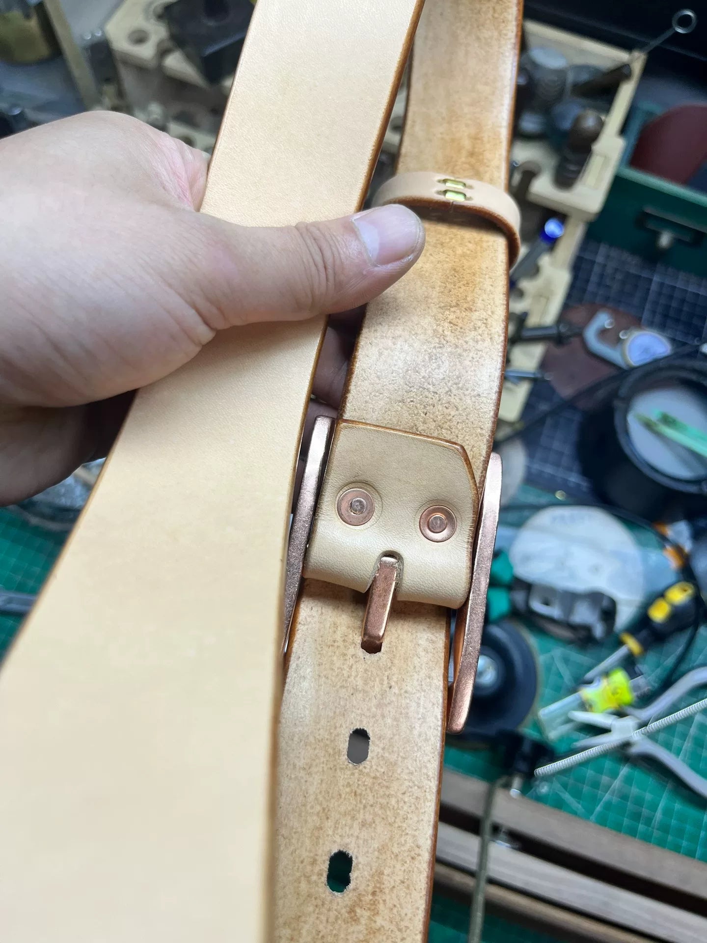 5mm thick beautiful saddle with copper cow 4