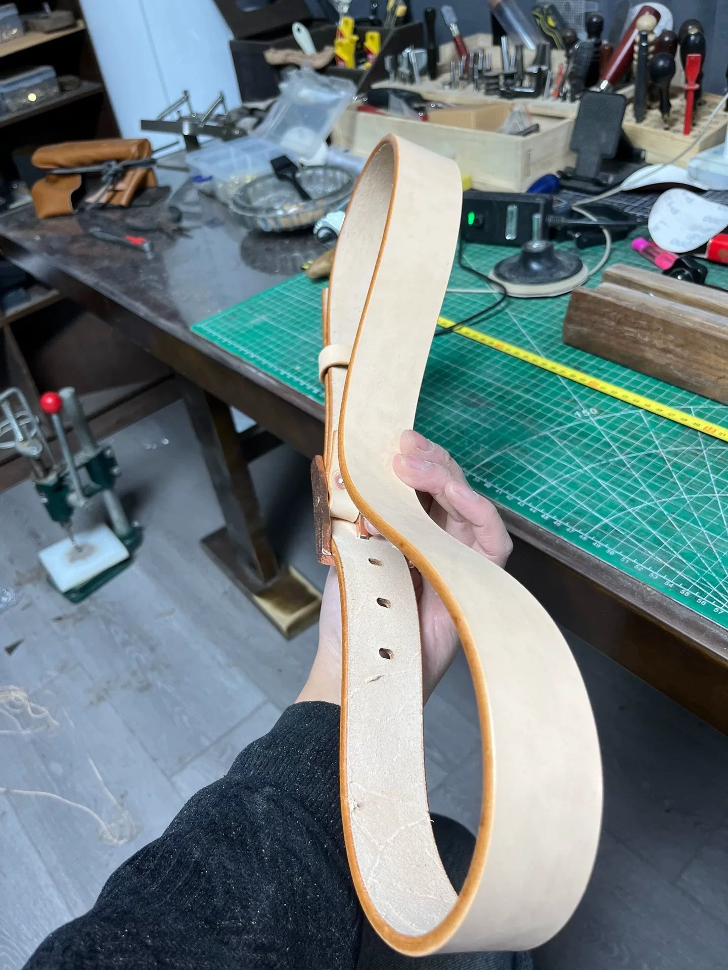 Meian leather handmade belt