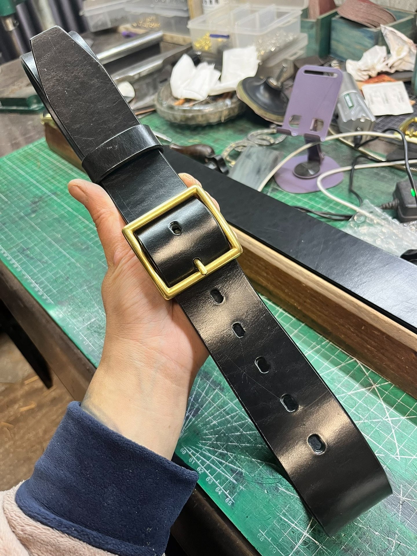 4.5cm wide genuine leather first layer cowhide fitness belt widened…