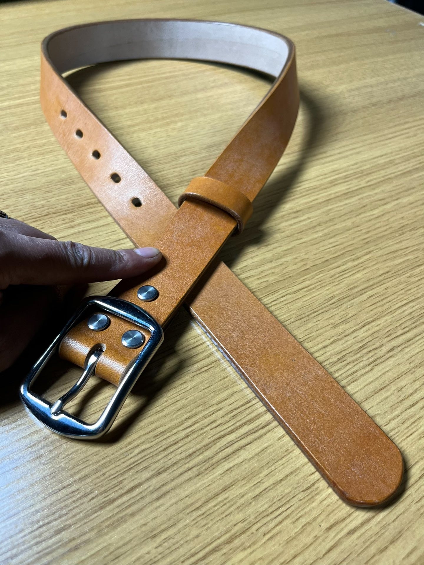 JF.J.Baker full grain bridle leather belt strip handmade belt mater…