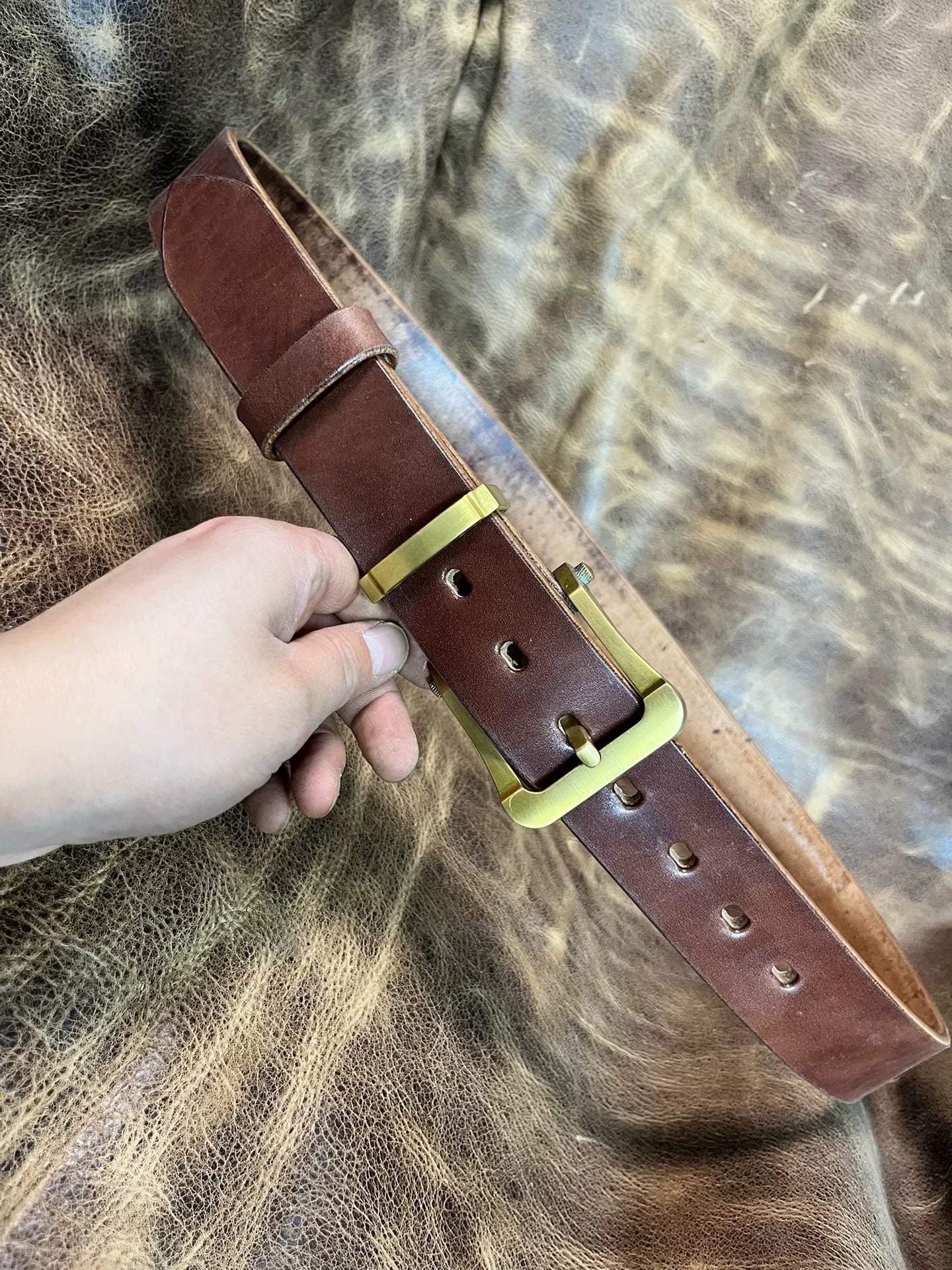 Zhaonan fat brown color with genuine cow buckle