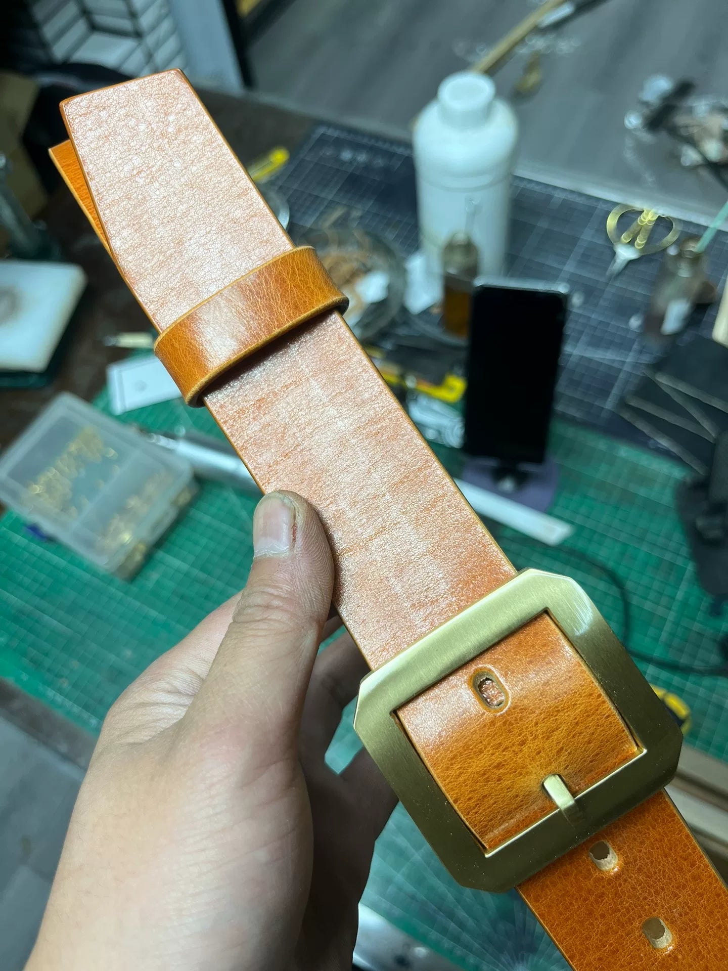 Italian imported vegetable tanned wax genuine leather first layer c…