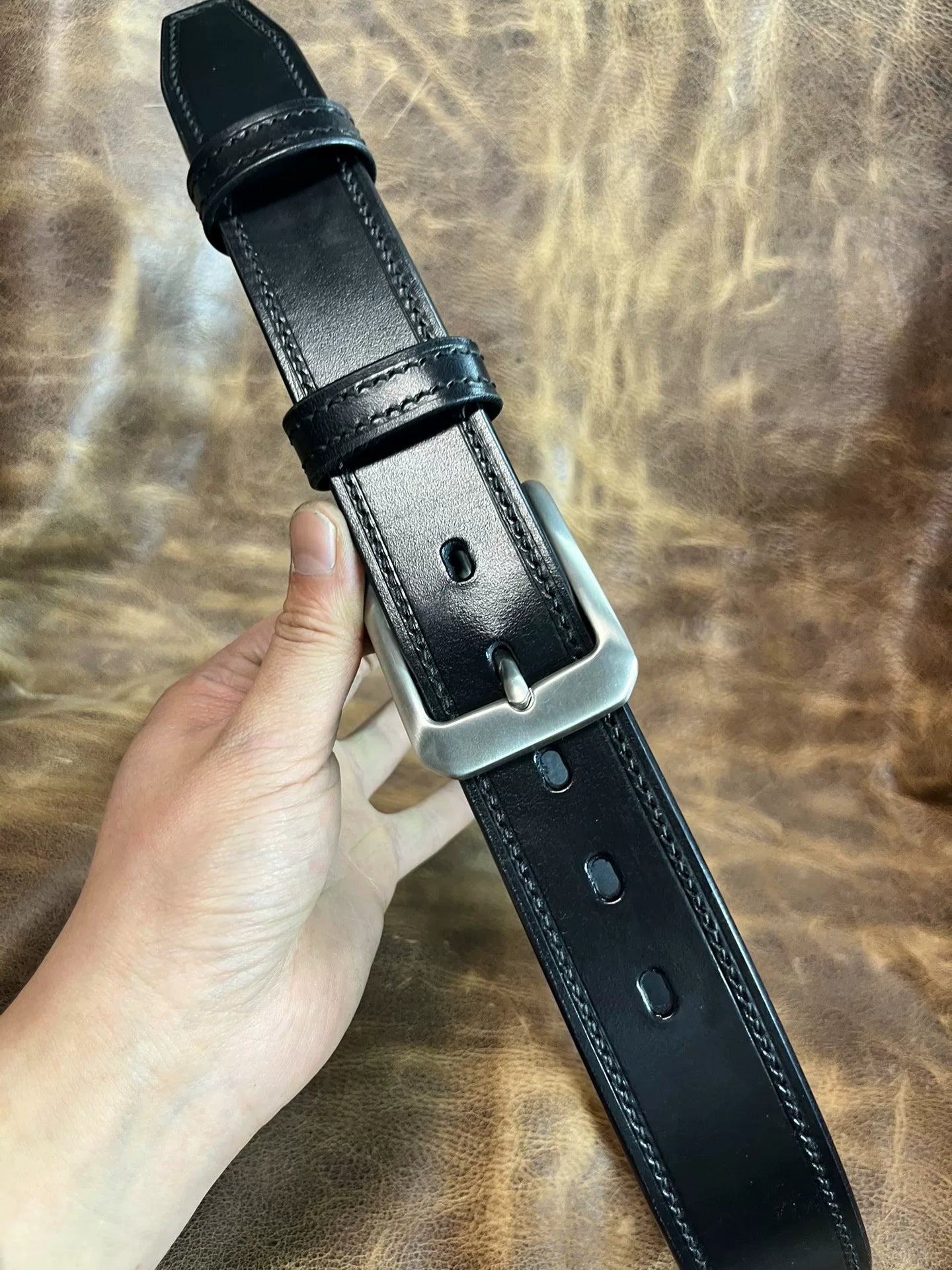 TWS Thomas Bridle Leather Handmade Belt — Imported from UK