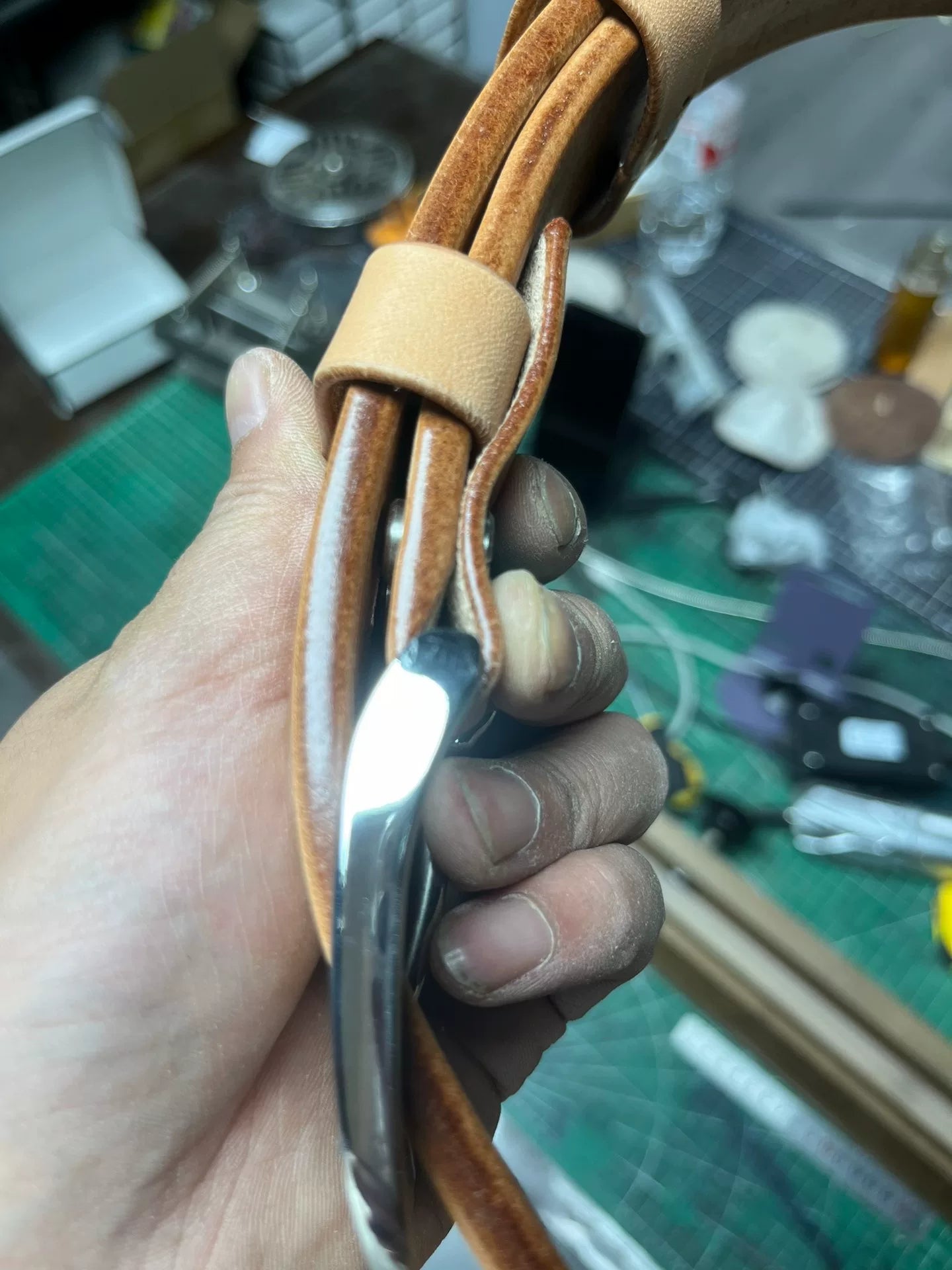 6.5mm Imported Saddle Top-Grain Leather Sample — Customizable