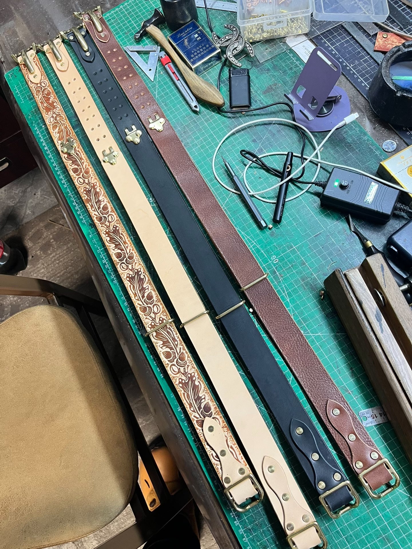 Brand-New Littleton Genuine Leather Cavalry Belt — Quick-Release