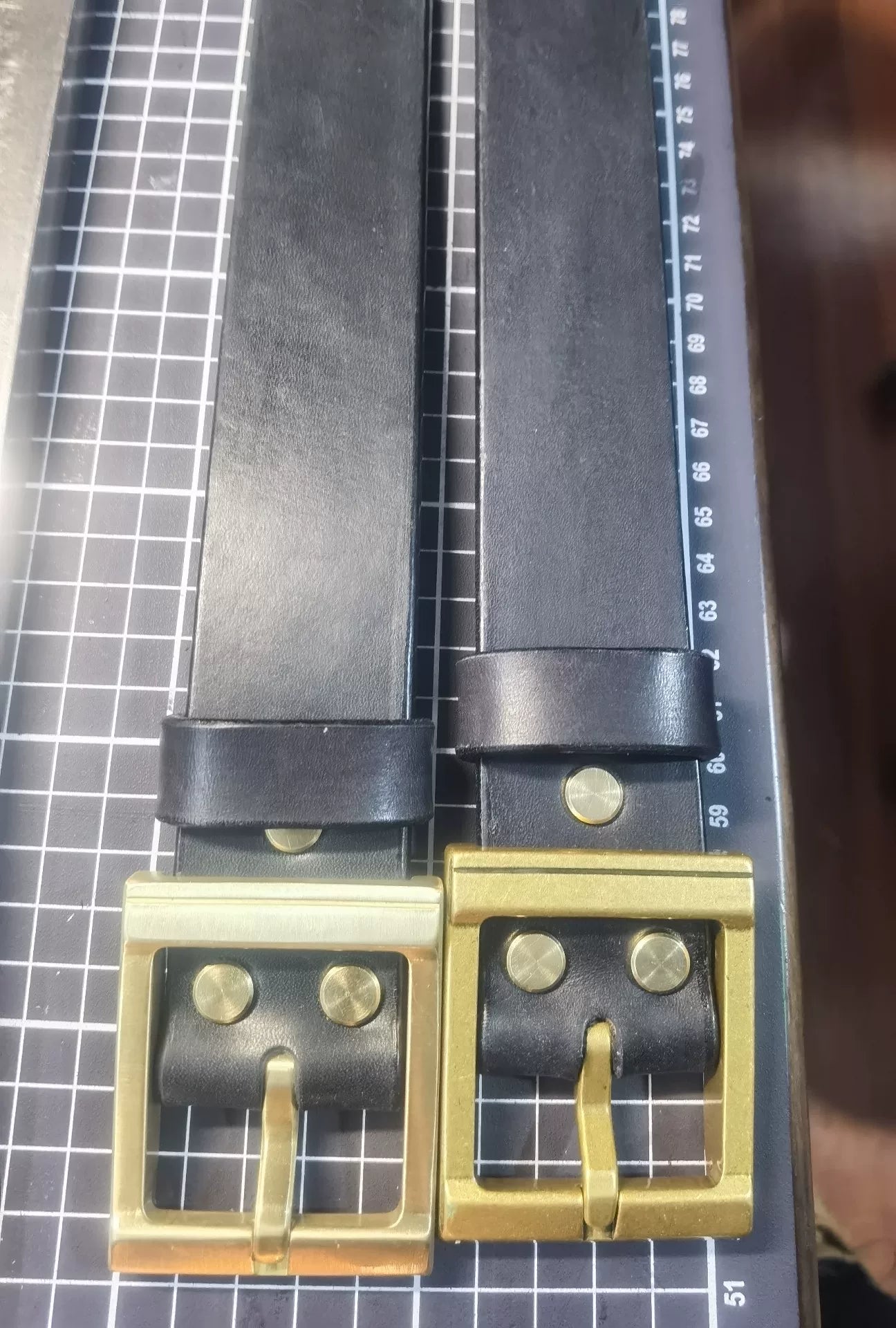 Meian handmade belt, imported from Meian. Black, business casual belt