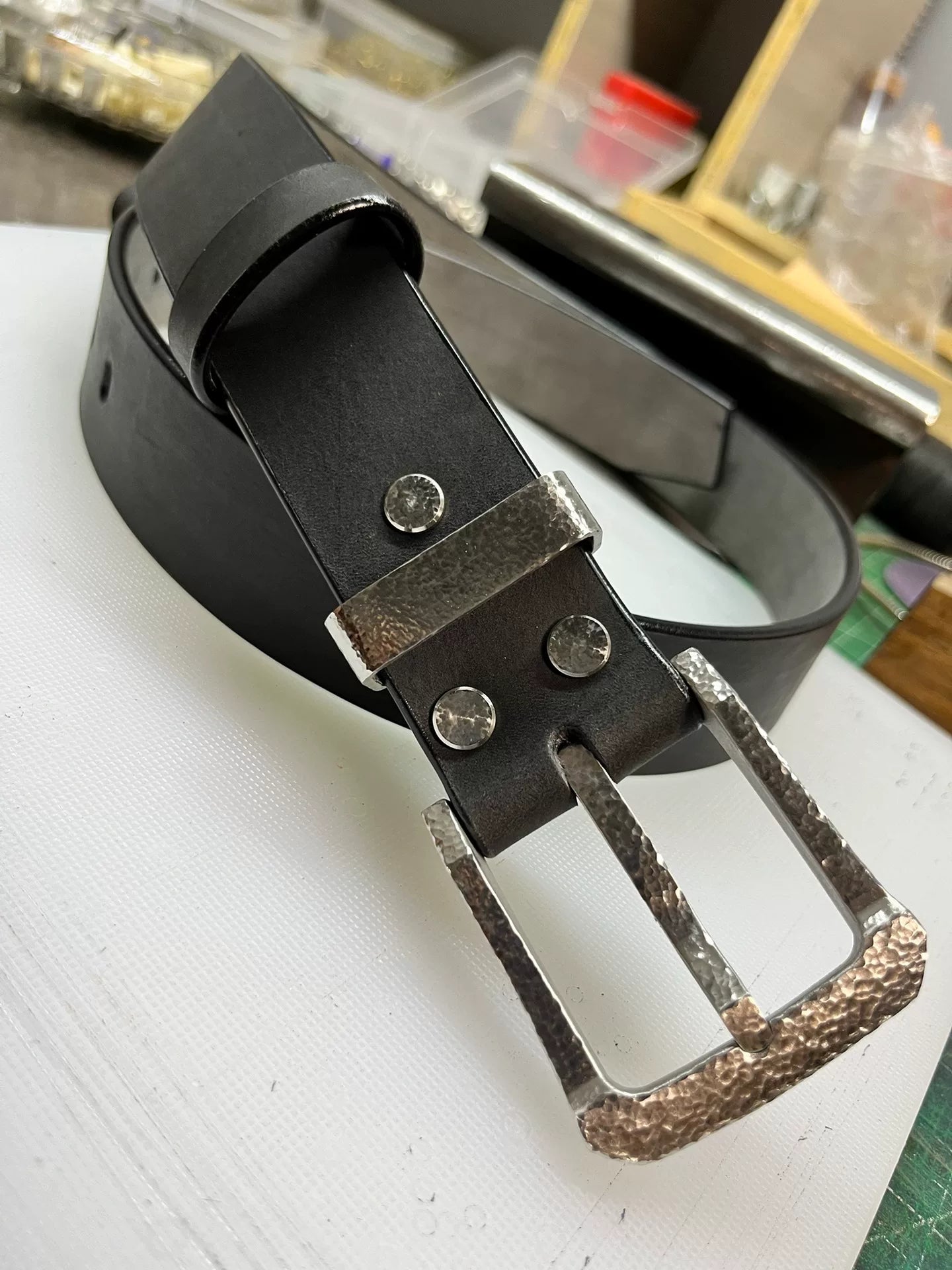 4.5mm formal business pin buckle business handmade belt