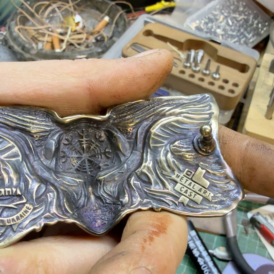 Pure copper Western buckle plate buckle