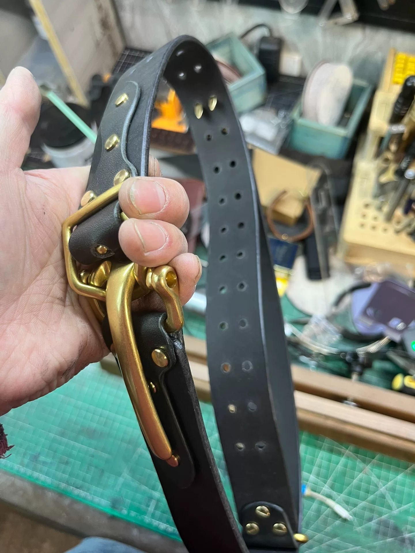 Brand-New Littleton Genuine Leather Cavalry Belt — Quick-Release