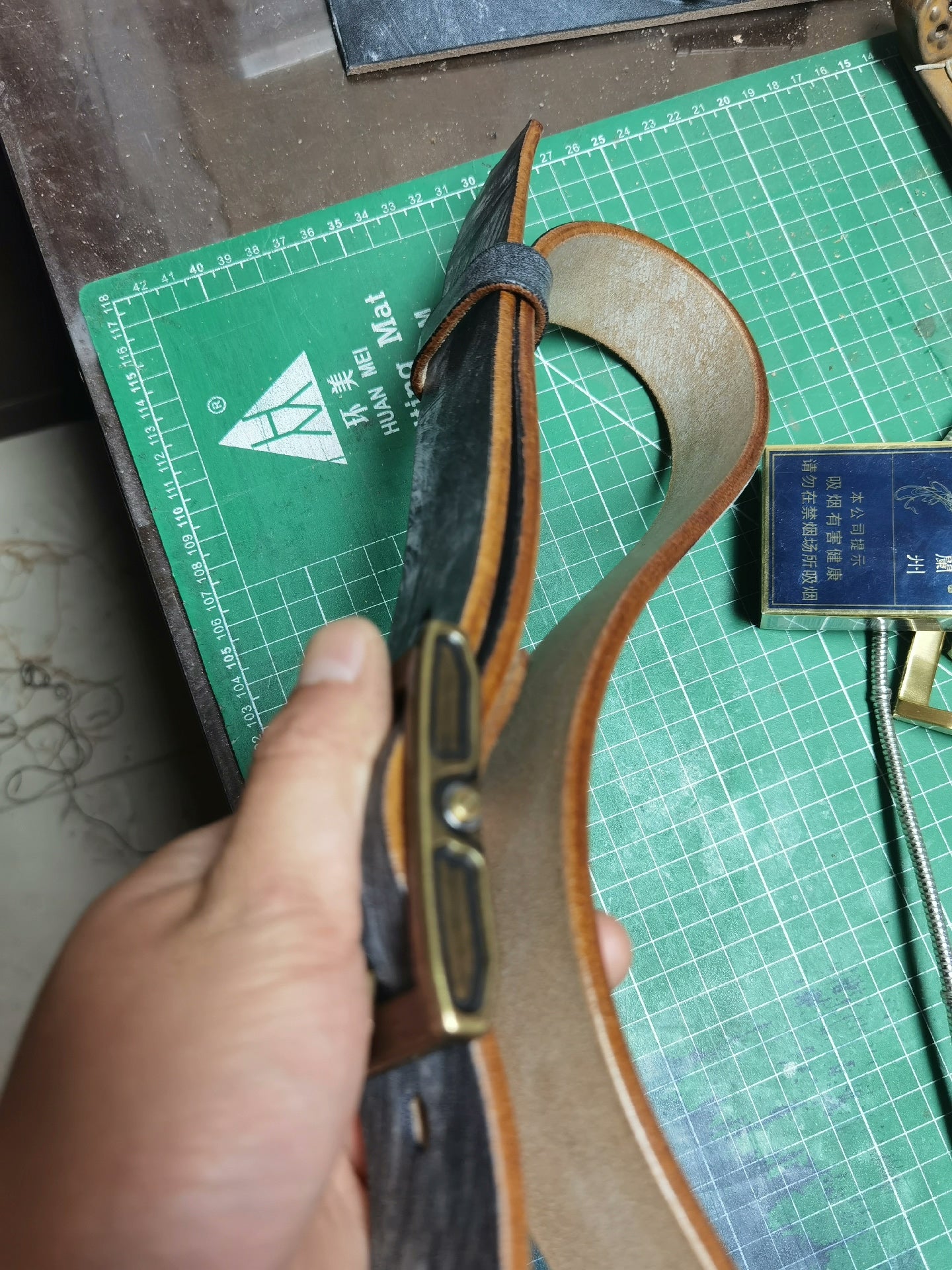 JF.J.Baker full grain bridle leather belt strip handmade belt mater…
