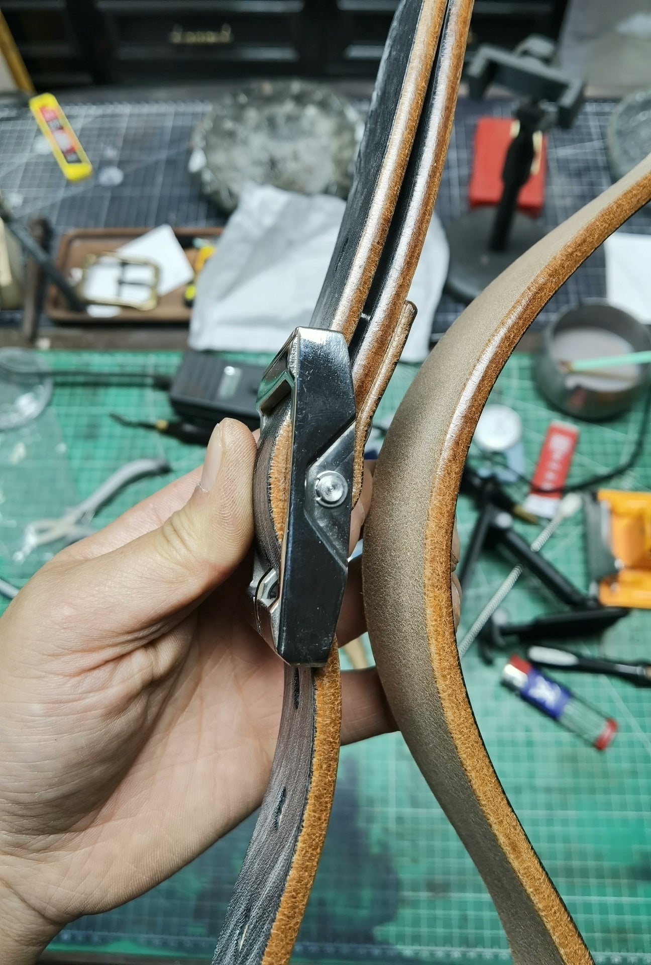 5–5.5mm Black JF Bridle Leather — Full-Grain Handmade Belt