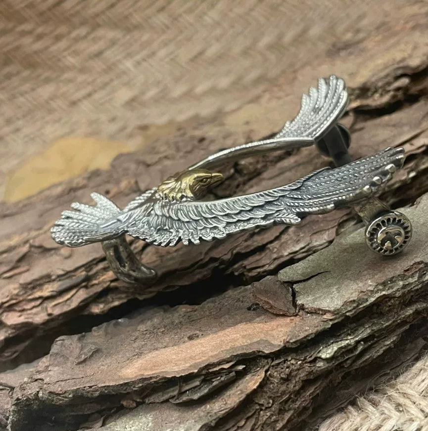 Pure copper Goro Takahashi style eagle belt buckle retro creative p…