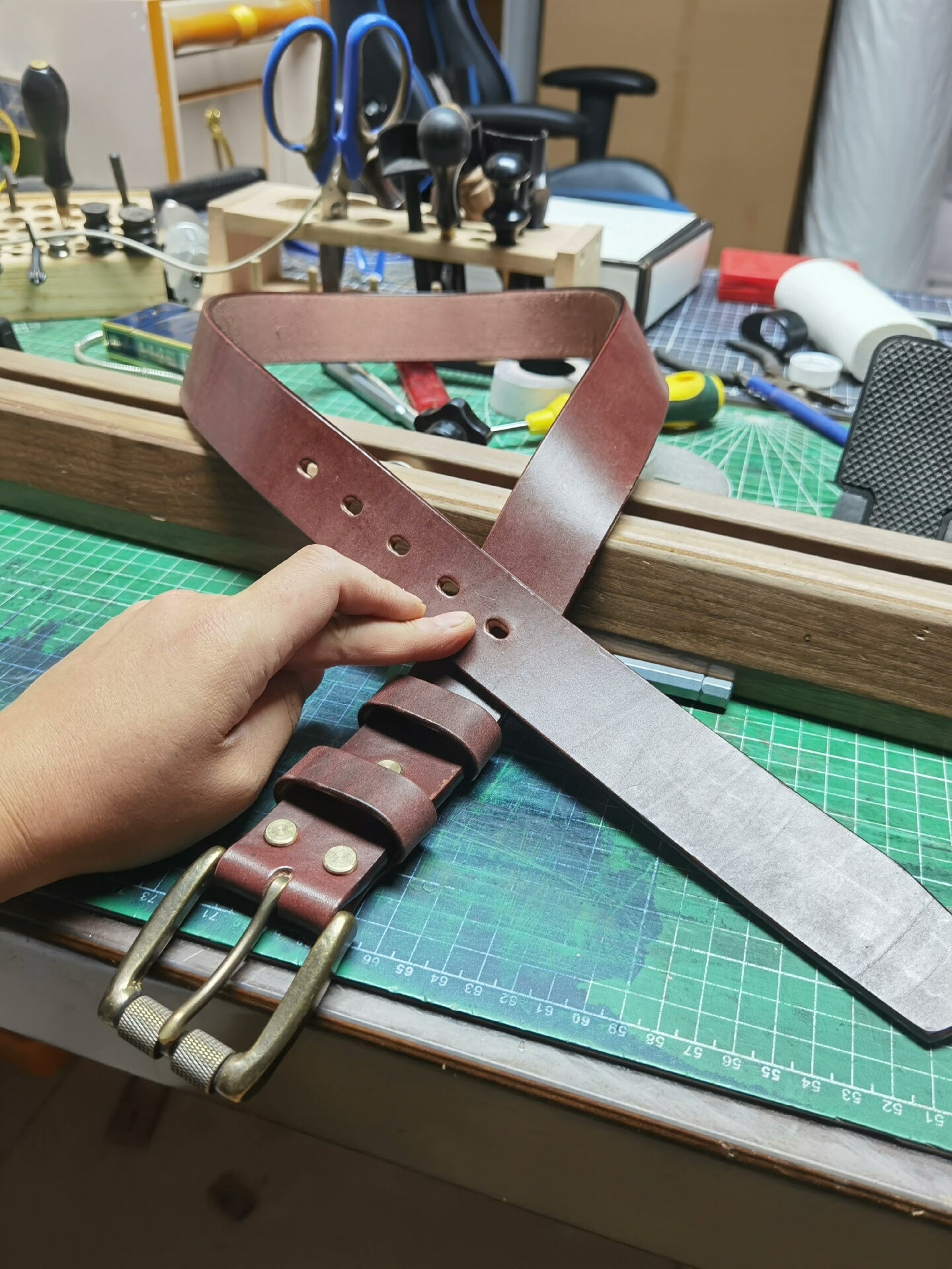 5.5mm thick Meian handmade belt